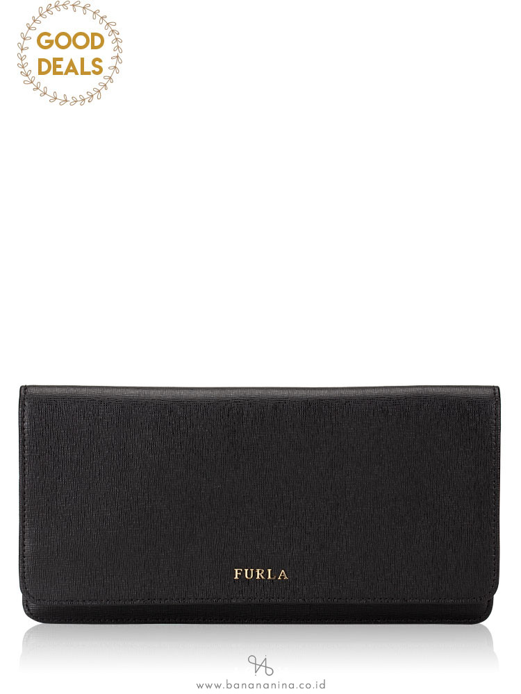 FURLA Saffiano Large Bifold Clutch Black