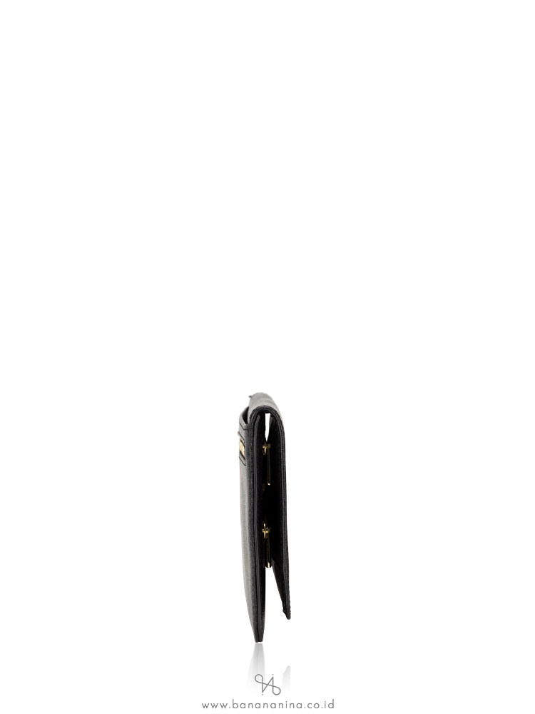FURLA Saffiano Large Bifold Clutch Black