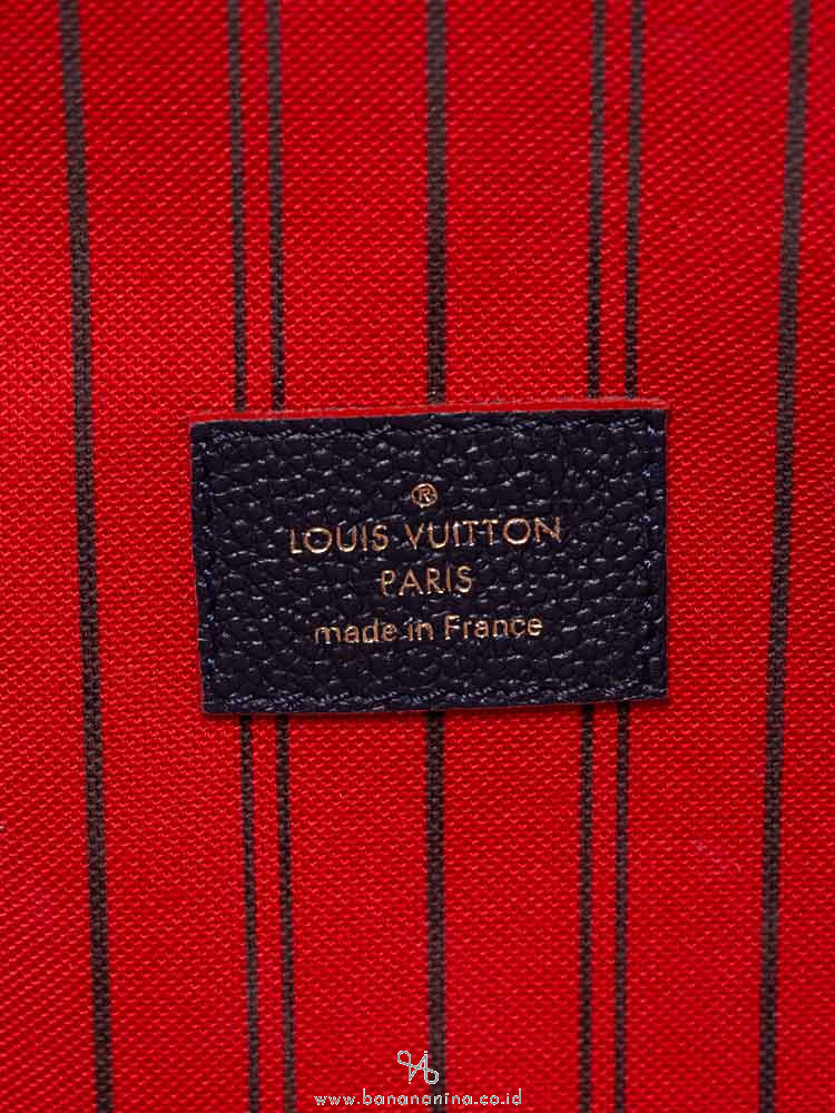 LOUIS VUITTON Monogram Empreinte Pochette Metis Marine Rouge