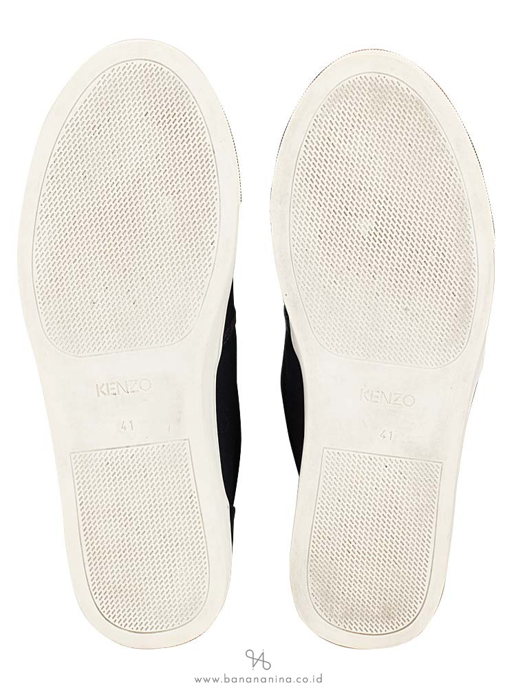 KENZO Skate Tiger Canvas Slip On Sneakers Navy Sz 41