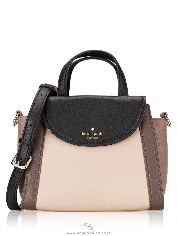 KATE SPADE Cobble Hill Small Adrien Rose Cloud Black Porcini