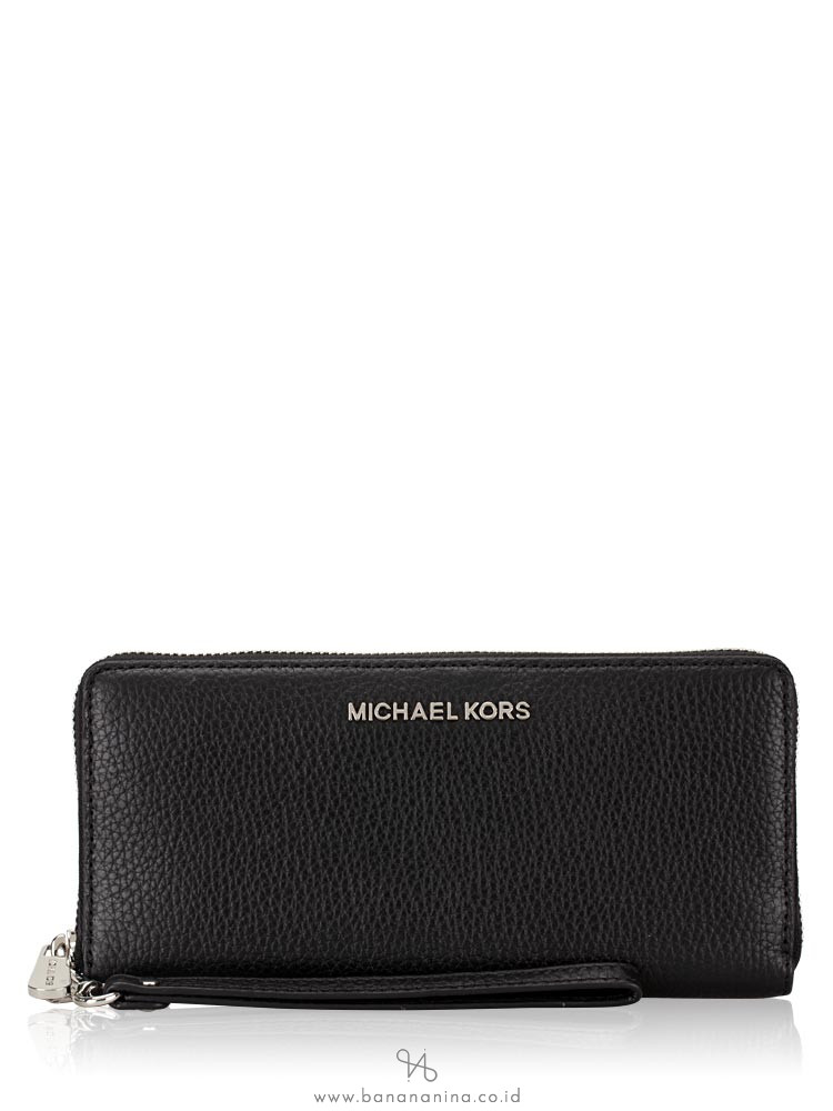 MICHAEL KORS Jet Set Leather Continental Wallet Black