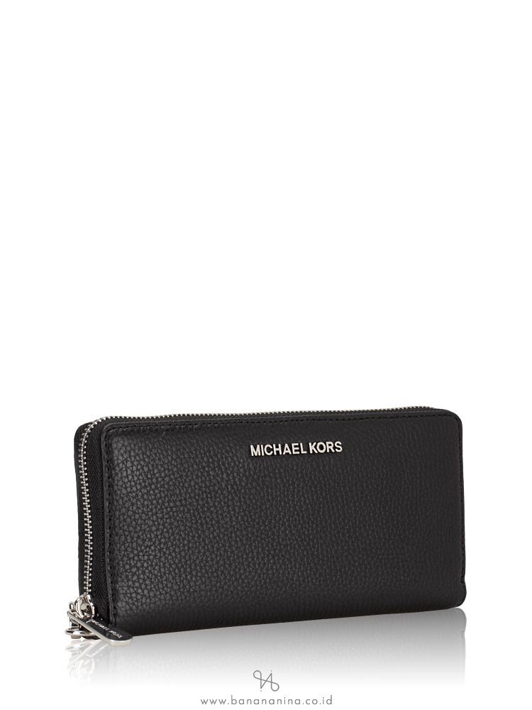 MICHAEL KORS Jet Set Leather Continental Wallet Black