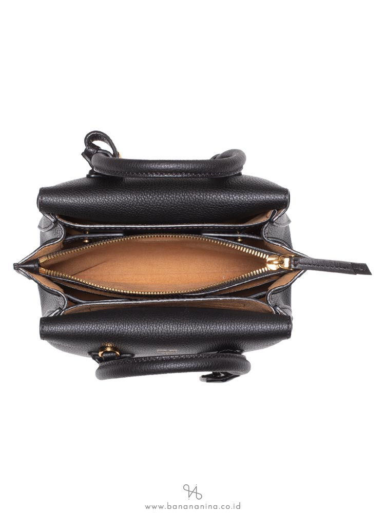 MCM Milla Mini Leather Satchel Black