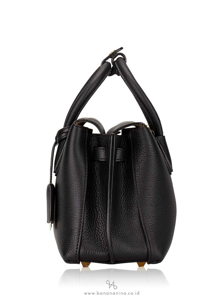 MCM Milla Mini Leather Satchel Black