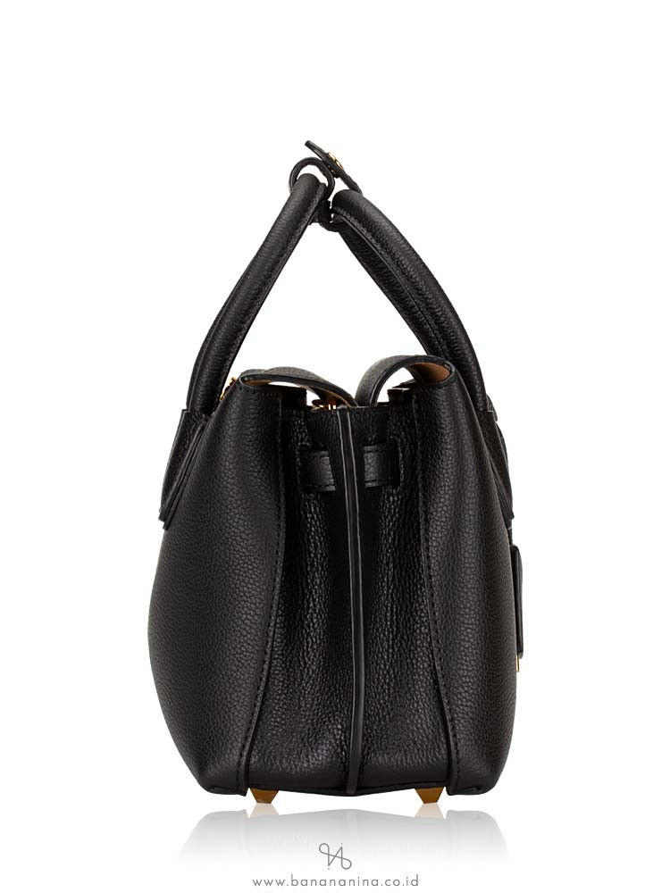 MCM Milla Mini Leather Satchel Black