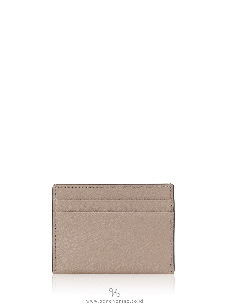 TORY BURCH Robinson Card Case Gray Heron