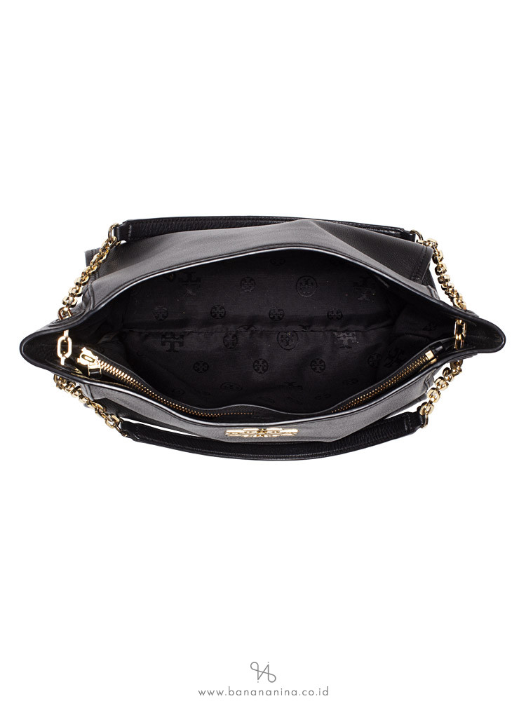 TORY BURCH Britten Small Slouchy Tote Black