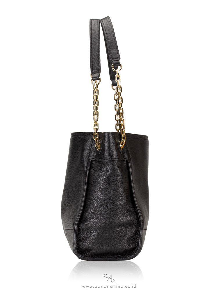 TORY BURCH Britten Small Slouchy Tote Black