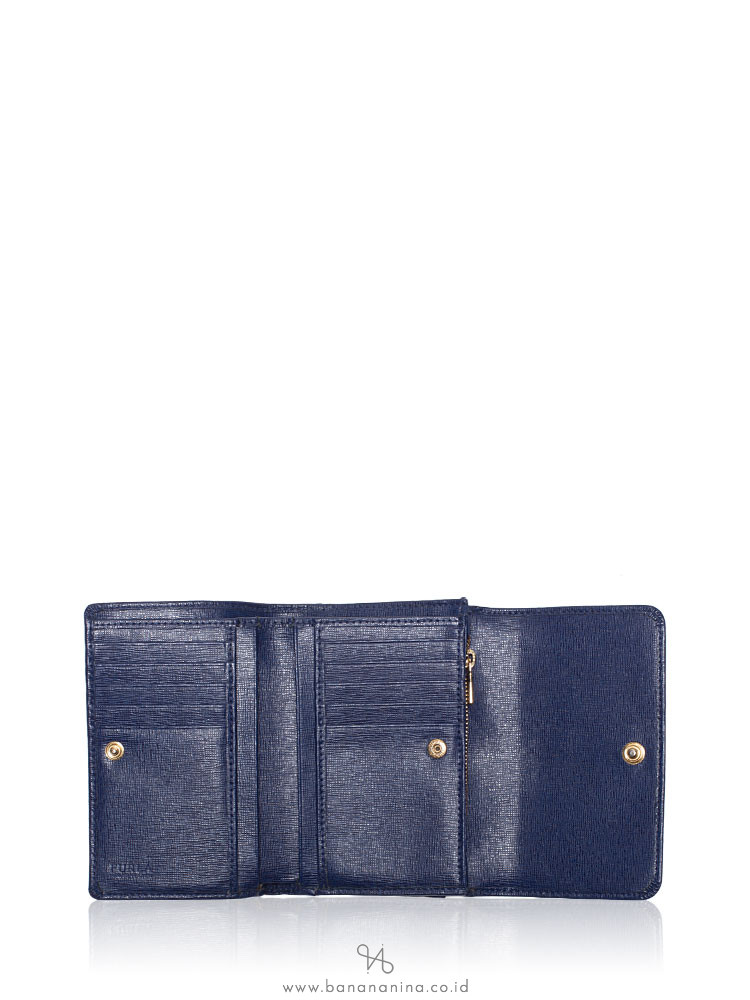 FURLA Babylon Medium Trifold Wallet Navy