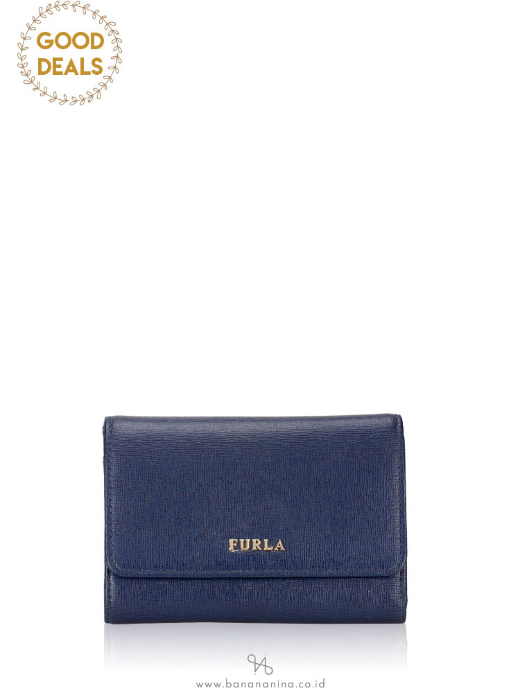 FURLA Babylon Medium Trifold Wallet Navy