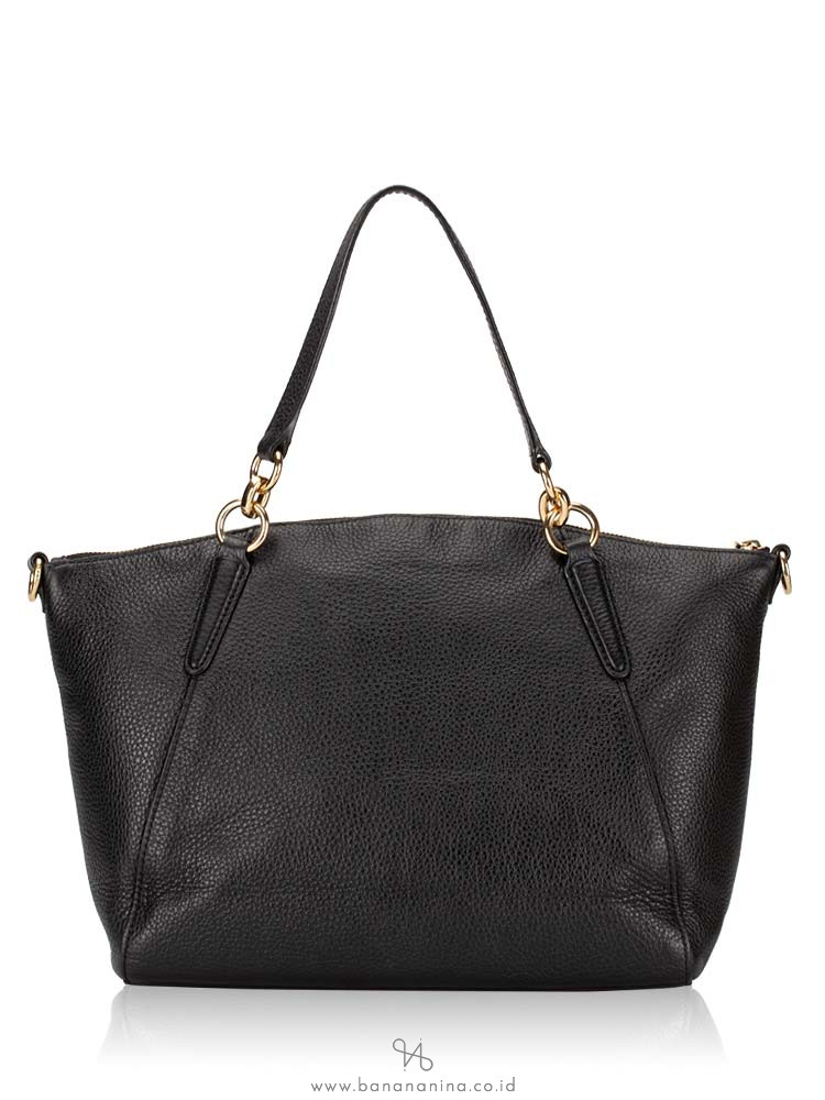 COACH 28993 Pebble Leather Small Kelsey Black