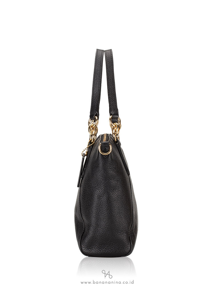 COACH 28993 Pebble Leather Small Kelsey Black