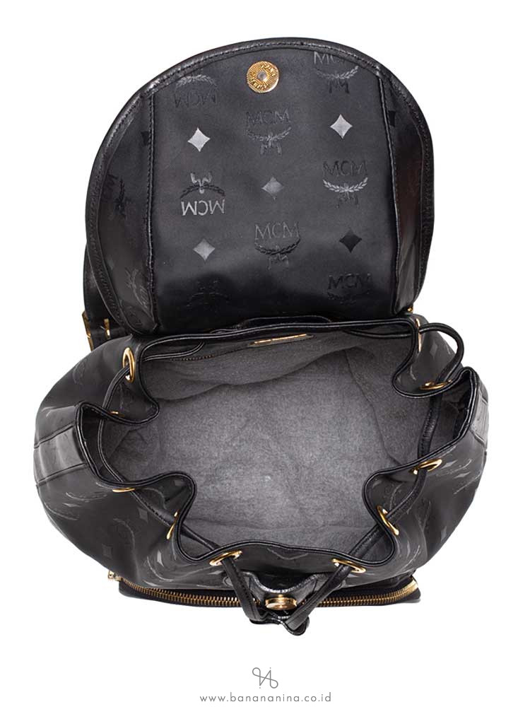 MCM Vintage Monogram Backpack Black