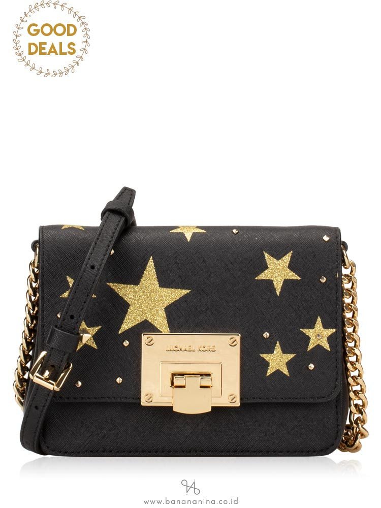 MICHAEL KORS Tina Small Clutch Illustrations Black