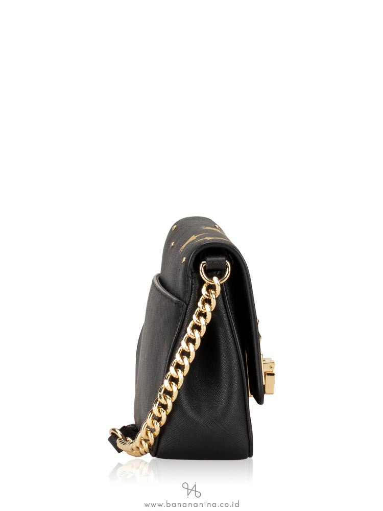 MICHAEL KORS Tina Small Clutch Illustrations Black
