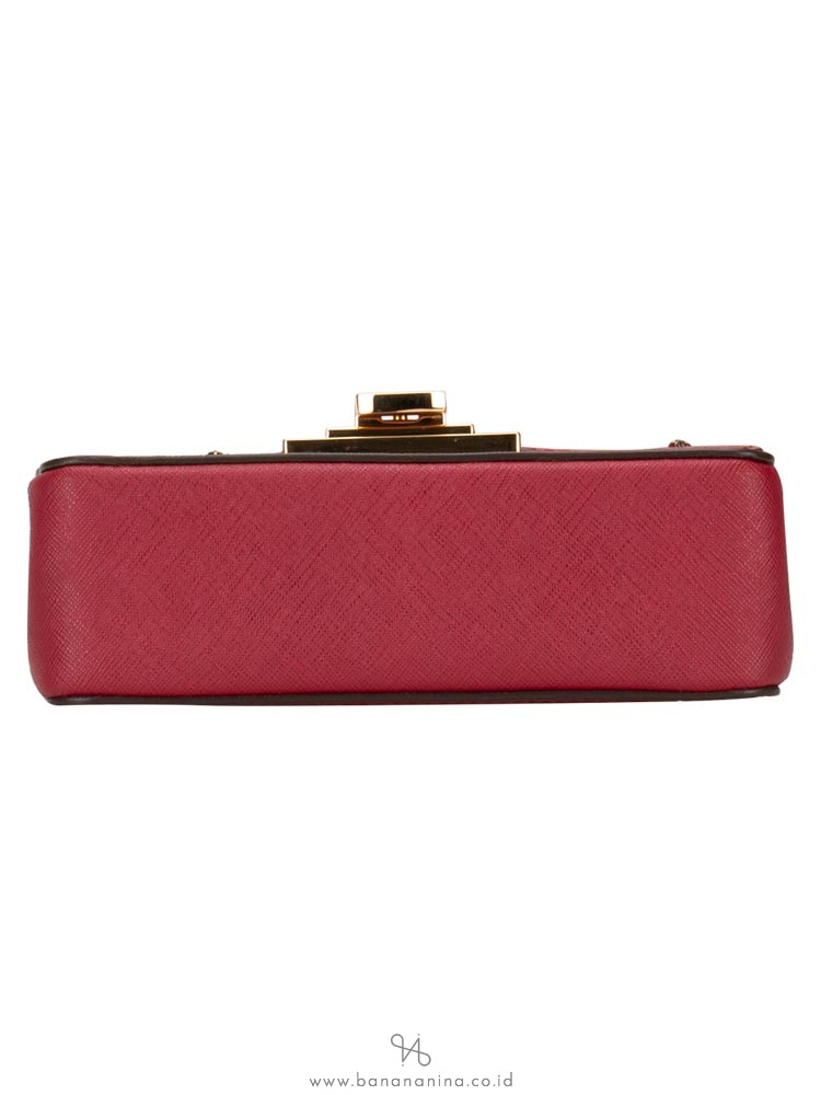 MICHAEL KORS Tina Small Clutch Illustrations Cherry