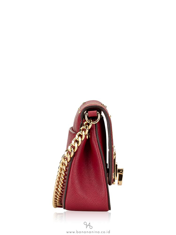 MICHAEL KORS Tina Small Clutch Illustrations Cherry