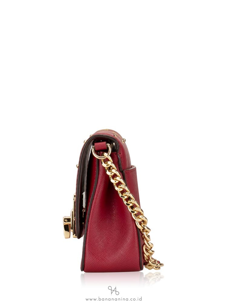 MICHAEL KORS Tina Small Clutch Illustrations Cherry