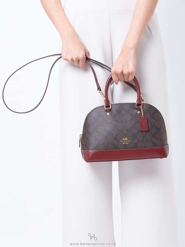 COACH 31977 Signature Mini Sierra Brown Wine