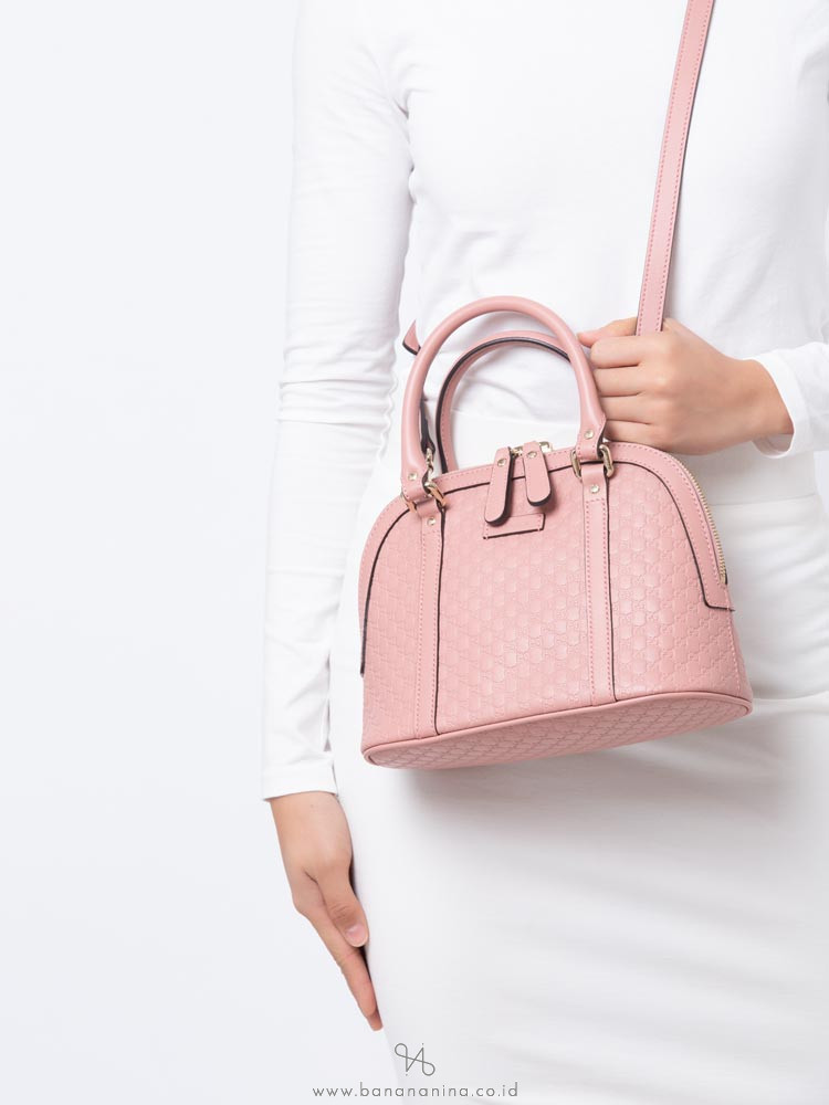 GUCCI Micro Guccissima Mini Dome Satchel Pink
