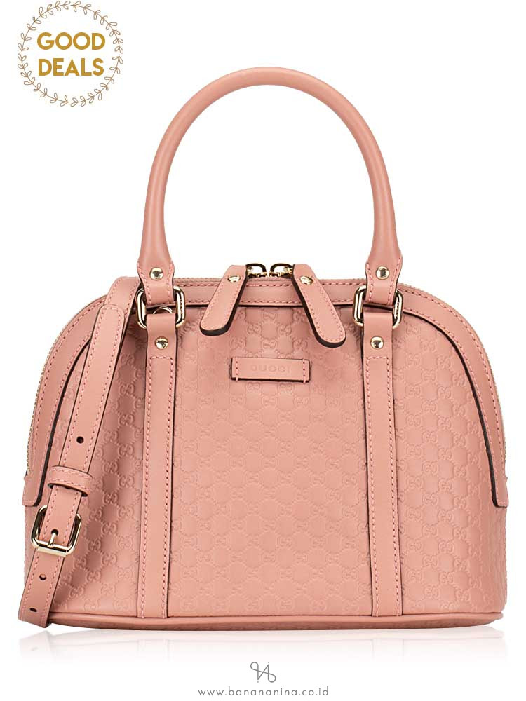 GUCCI Micro Guccissima Mini Dome Satchel Pink