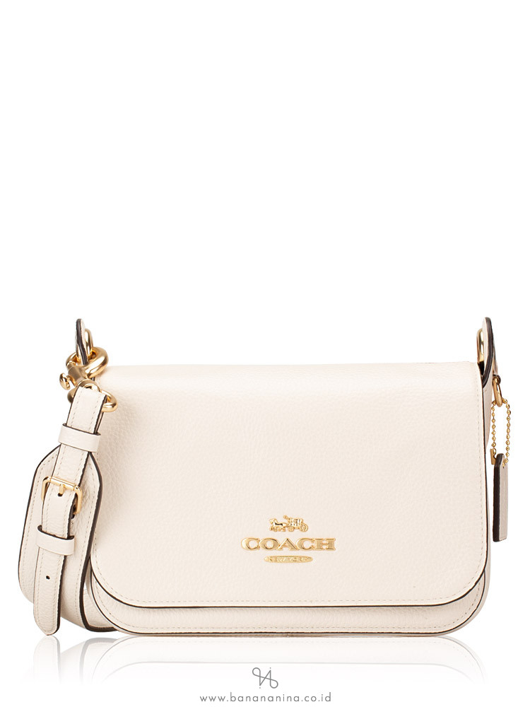 COACH 76698 Jess Leather Small Messenger Chalk