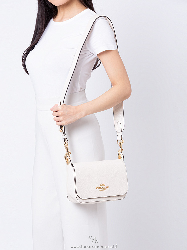 COACH 76698 Jess Leather Small Messenger Chalk