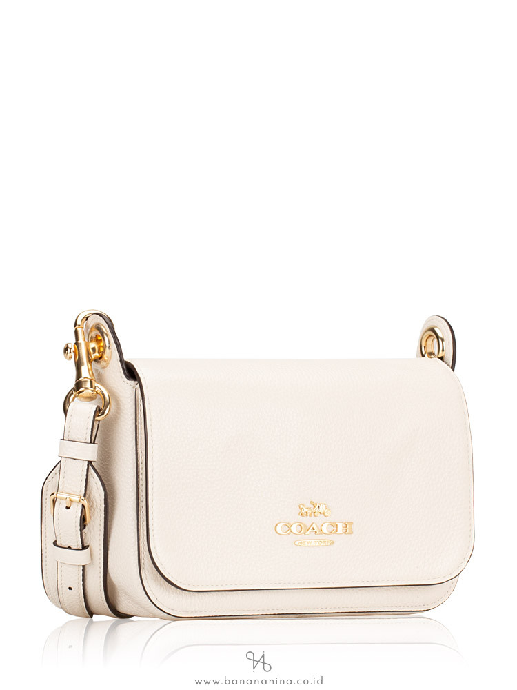 COACH 76698 Jess Leather Small Messenger Chalk