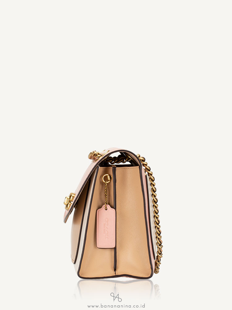 COACH 26851 Colorblock Leather Parker Shoulder Bag Peony Multi
