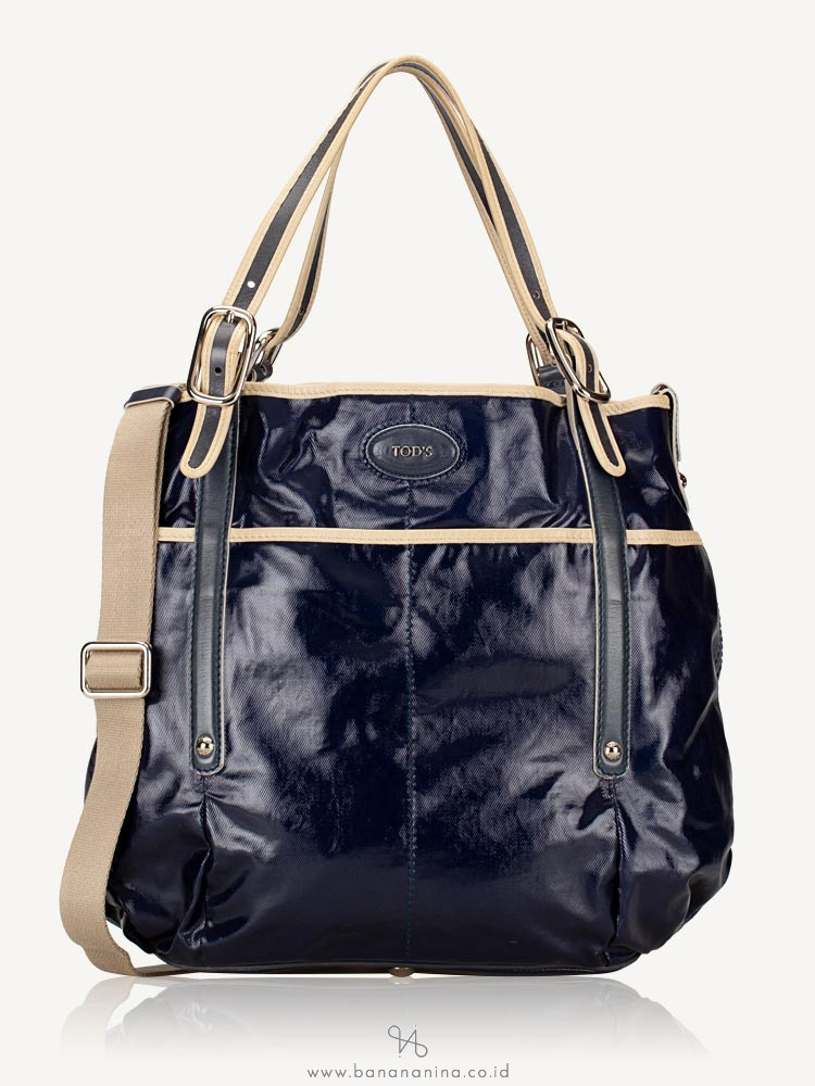 TOD'S G-Line Coated Canvas Dark Blue