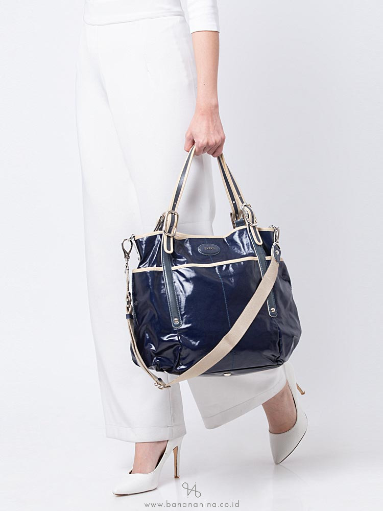 TOD'S G-Line Coated Canvas Dark Blue