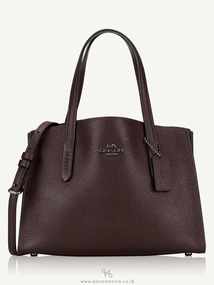 COACH 29529 Pebble Leather Charlie Carryall Brown