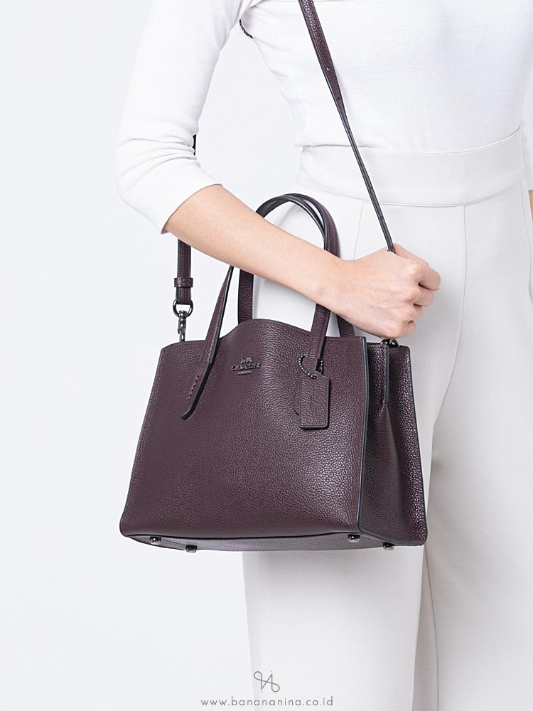 COACH 29529 Pebble Leather Charlie Carryall Brown