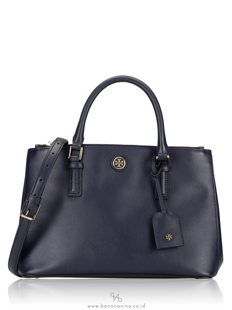 TORY BURCH Robinson Double Zip Tote Navy