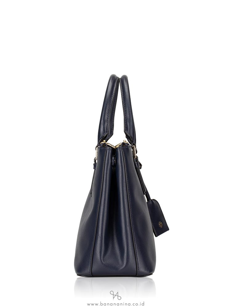 TORY BURCH Robinson Double Zip Tote Navy