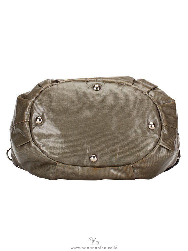 TOD'S G-Line Coated Canvas Easy Sacca Media Green