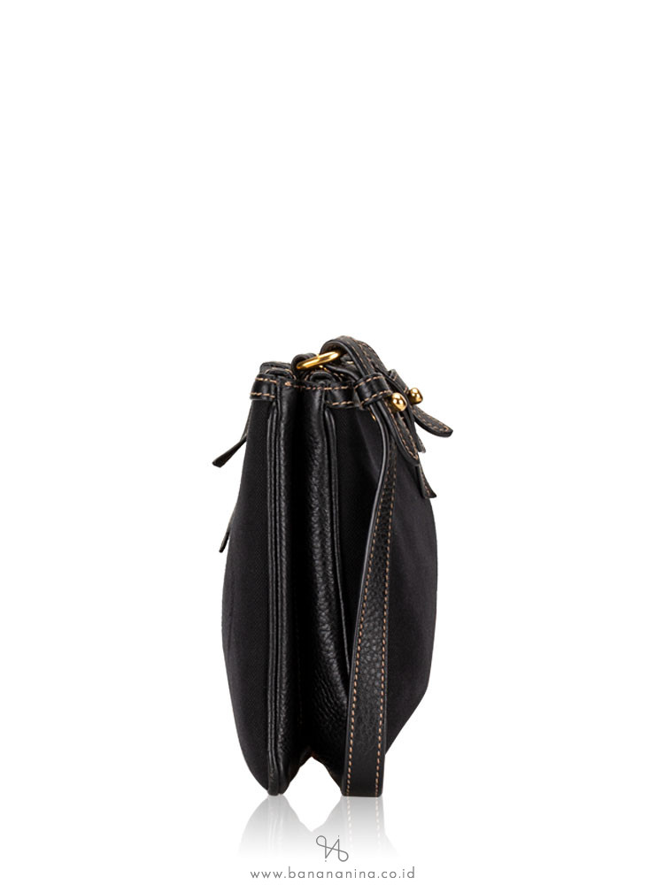 PRADA 1BH046 Logo Jacquard Crossbody Nero Black