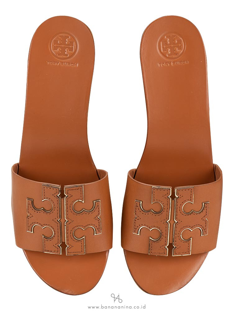 TORY BURCH Ines Wedge Sandals Tan Sz 8.5