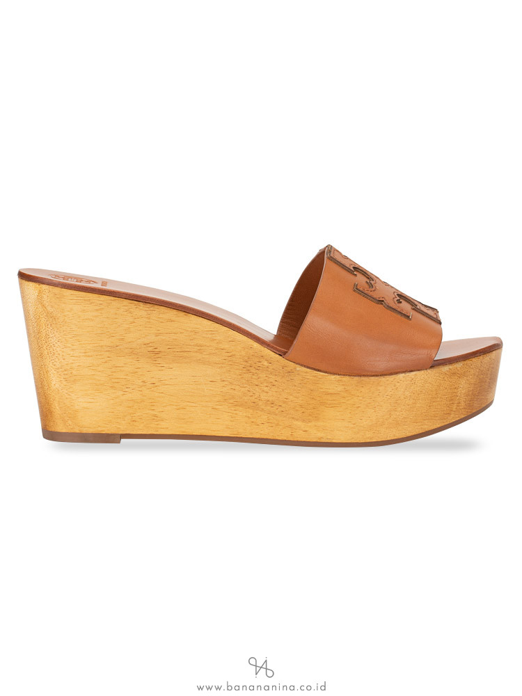 TORY BURCH Ines Wedge Sandals Tan Sz 8.5