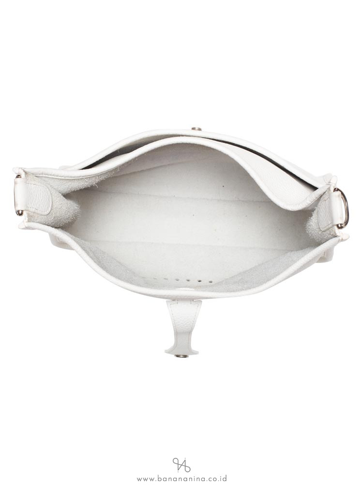 HERMES Taurillon Clemence Amazone Evelyne III White