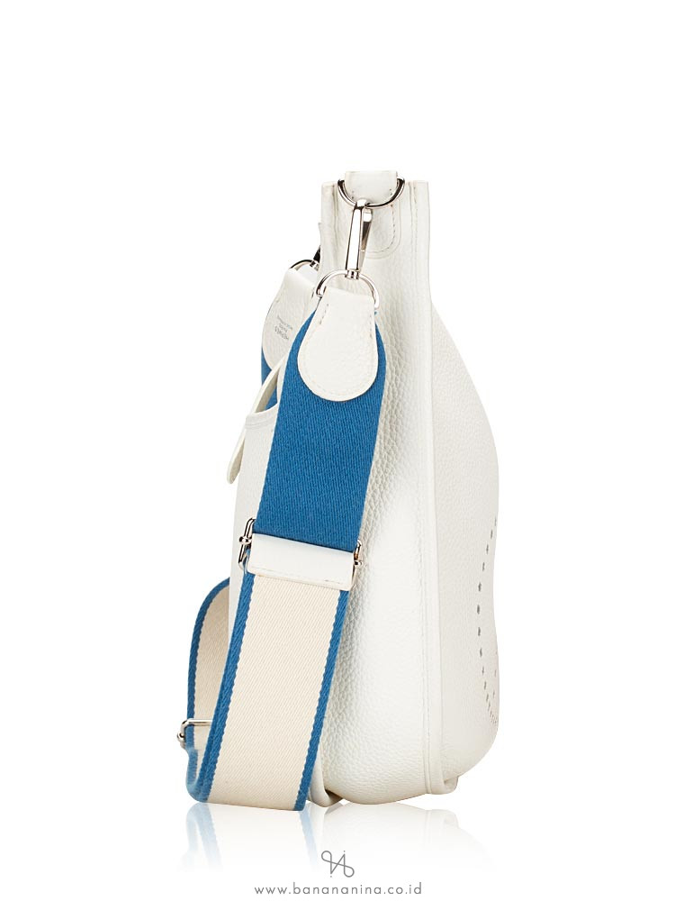 HERMES Taurillon Clemence Amazone Evelyne III White