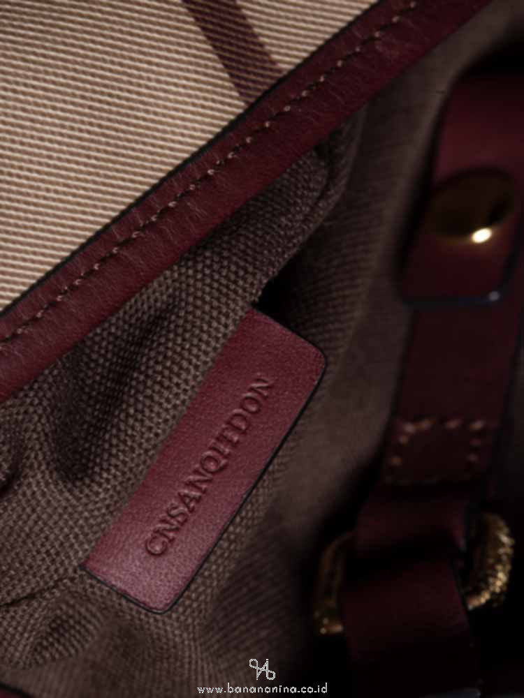 BURBERRY Smoked Check Small Canterbury Tote Brown