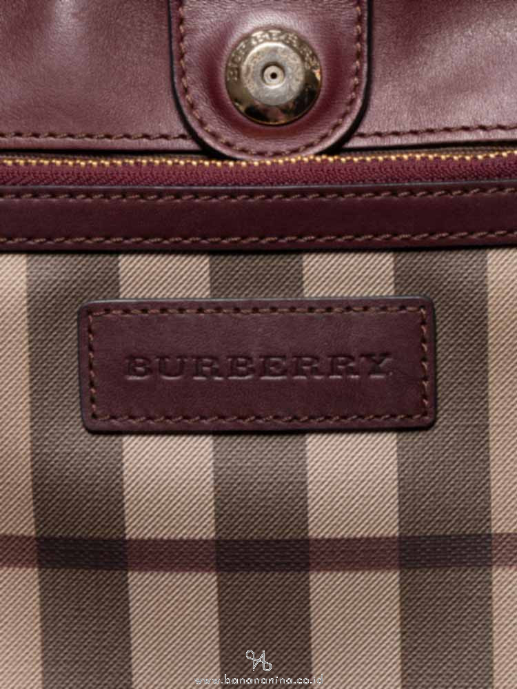 BURBERRY Smoked Check Small Canterbury Tote Brown