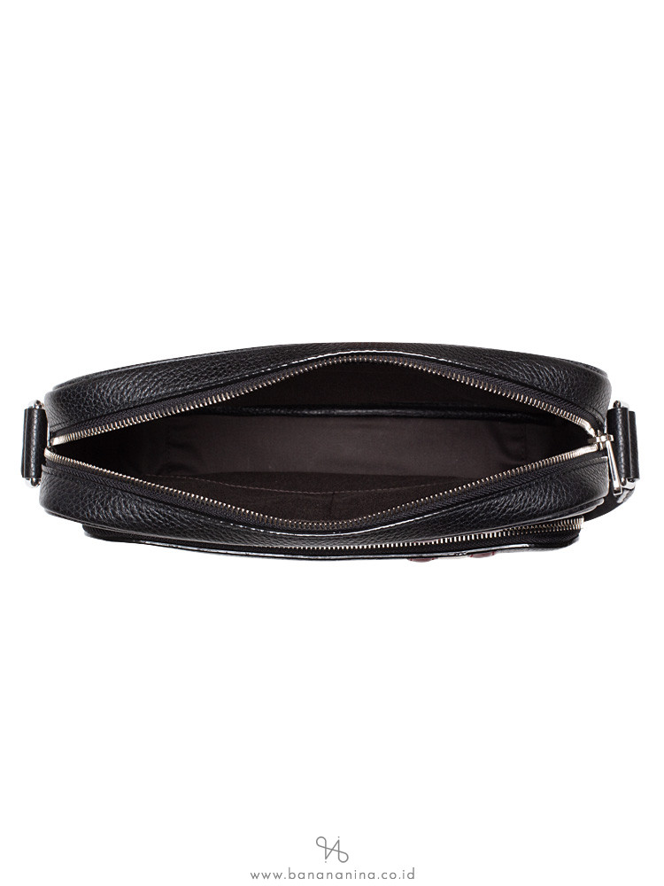 BALLY Men Sorel Grained Calf Leather Crossbody Black