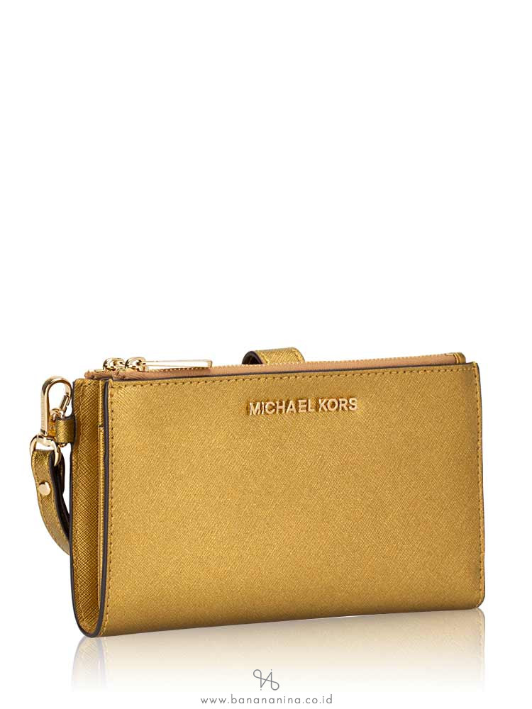 michael kors jet set travel double zip wallet
