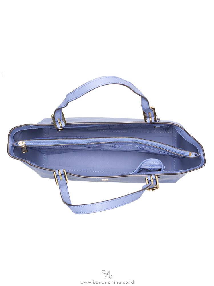 TORY BURCH Emerson Small Buckle Tote Bow Blue
