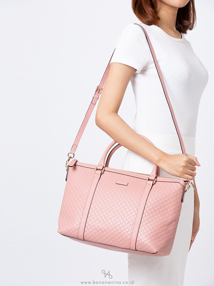 GUCCI Micro Guccissima Convertible Satchel Pink