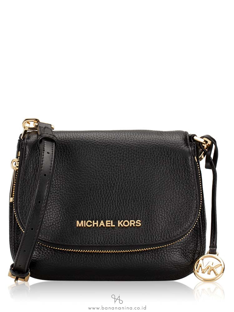 MICHAEL KORS Bedford Small Leather Flap Crossbody Black