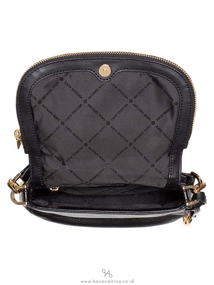 MICHAEL KORS Bedford Small Leather Flap Crossbody Black